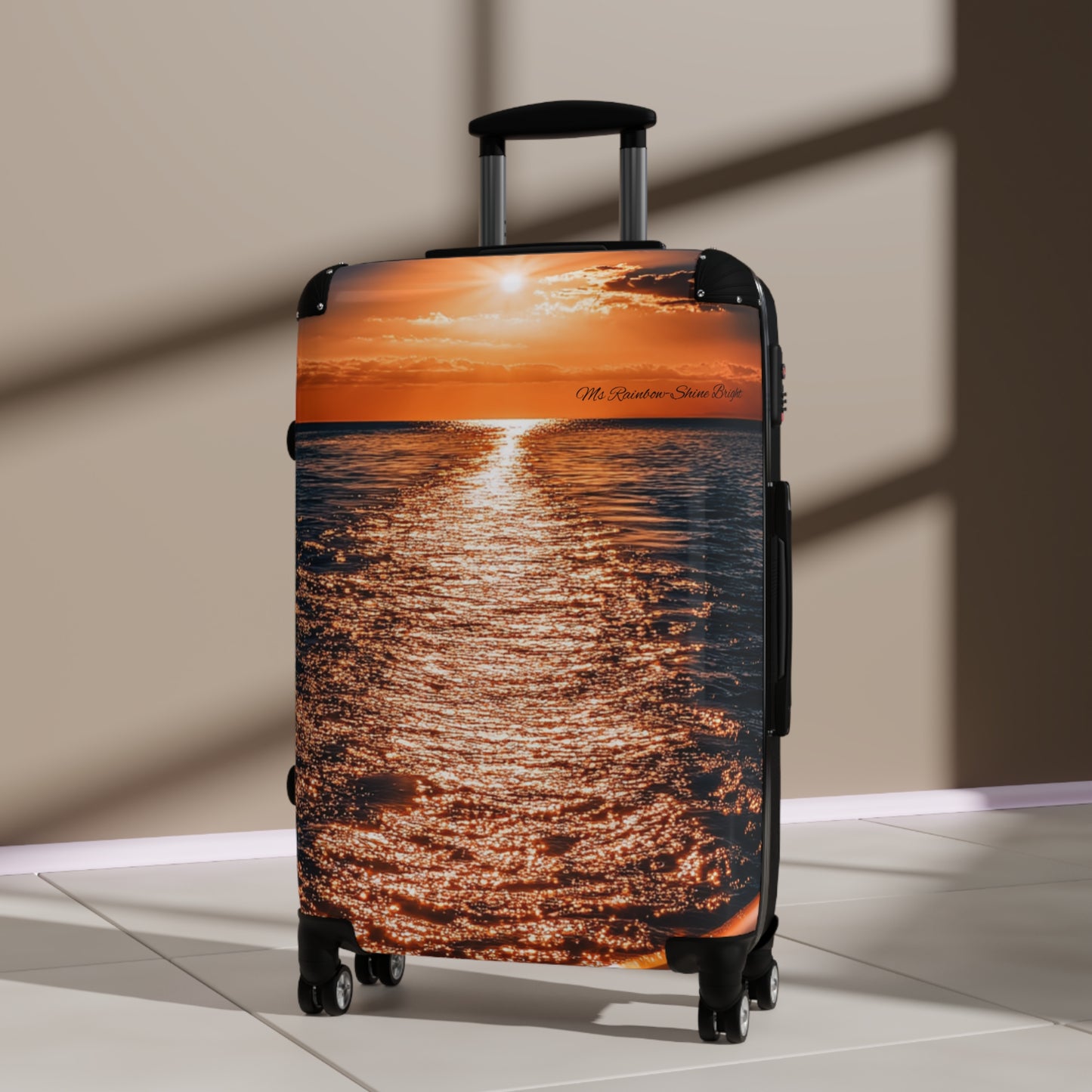 Sunset Reflection Suitcase – Perfect for Travel Enthusiasts & Beach Lovers