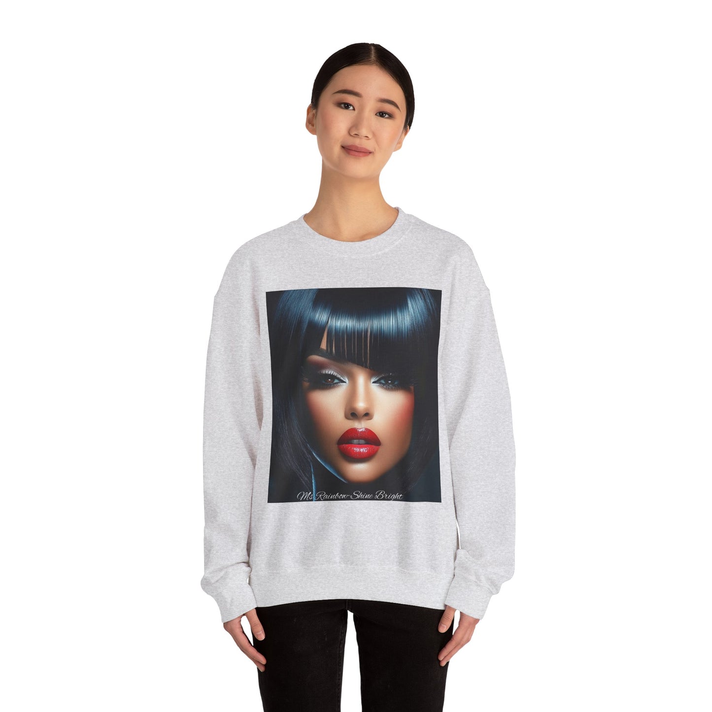 Ms-Rainbow-Shine Bright Unisex Heavy Blend™ Crewneck Sweatshirt