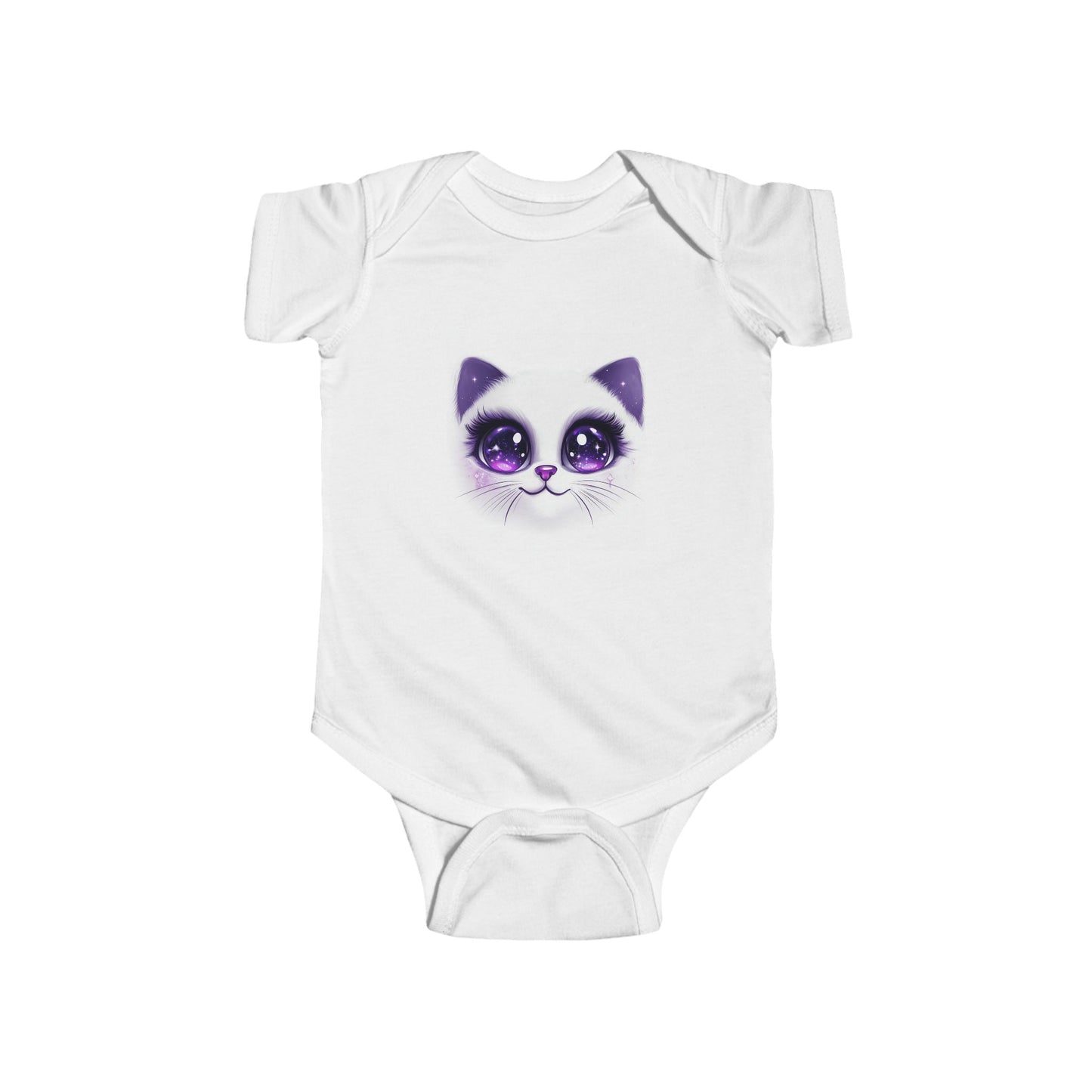 Purple Galaxy Kitty Infant Bodysuit