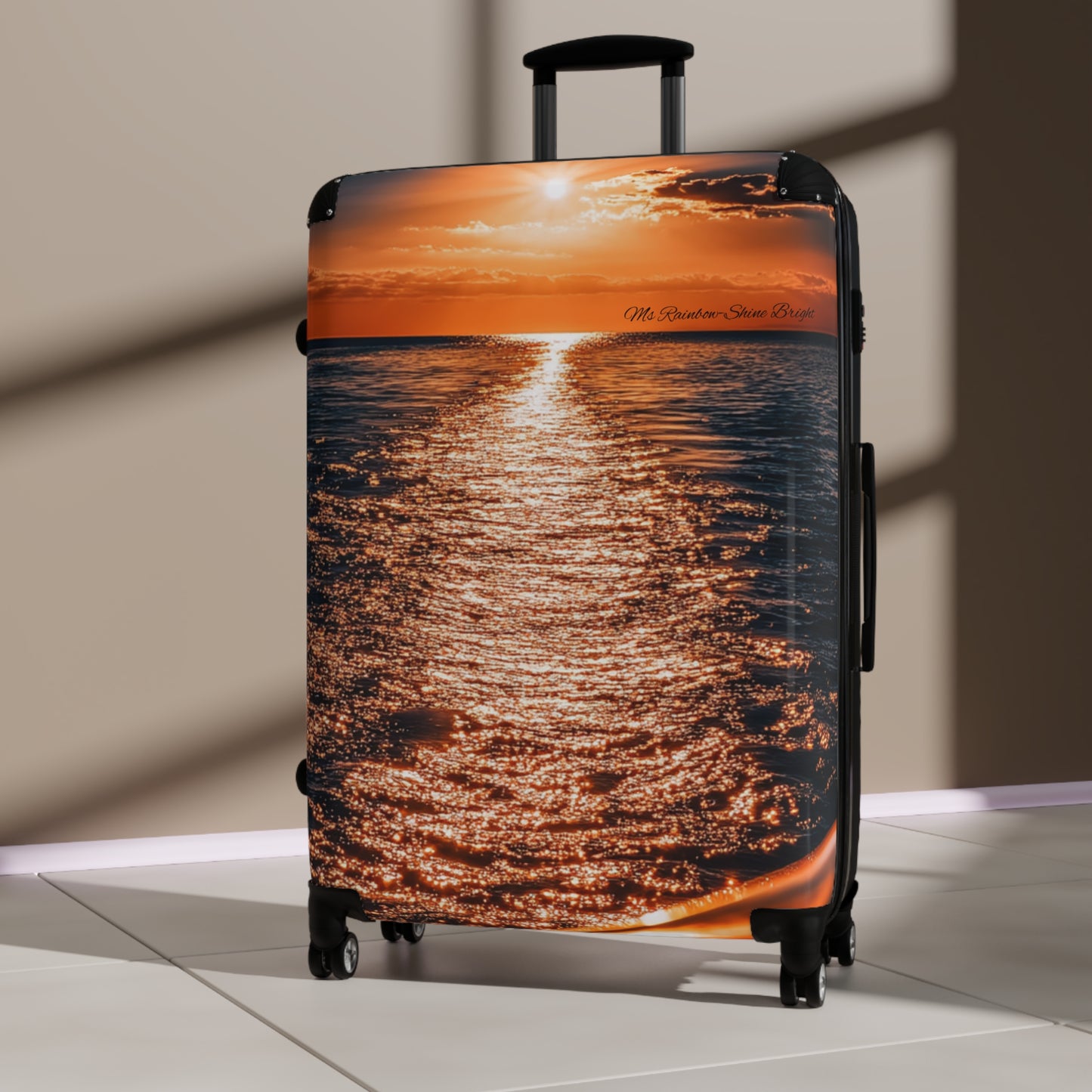 Sunset Reflection Suitcase – Perfect for Travel Enthusiasts & Beach Lovers