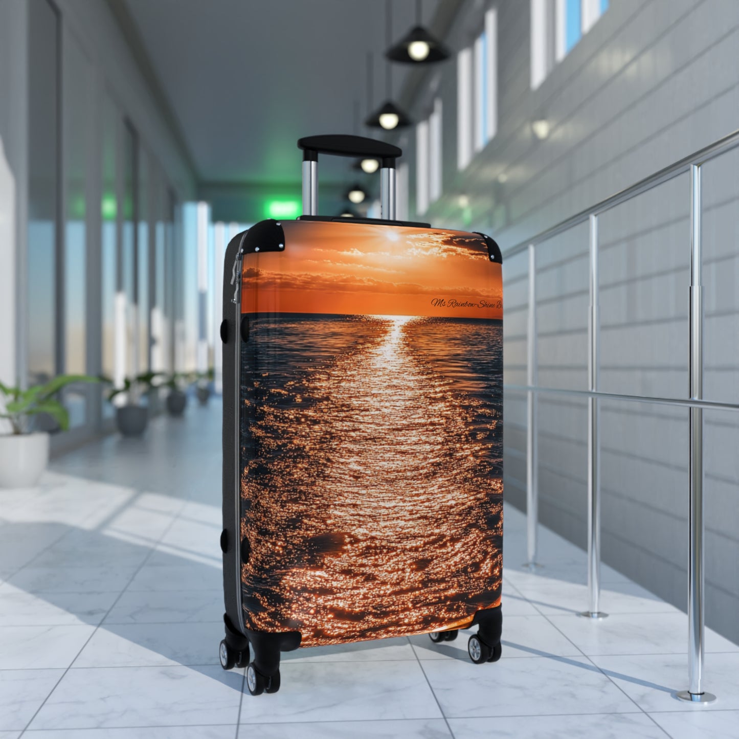 Sunset Reflection Suitcase – Perfect for Travel Enthusiasts & Beach Lovers