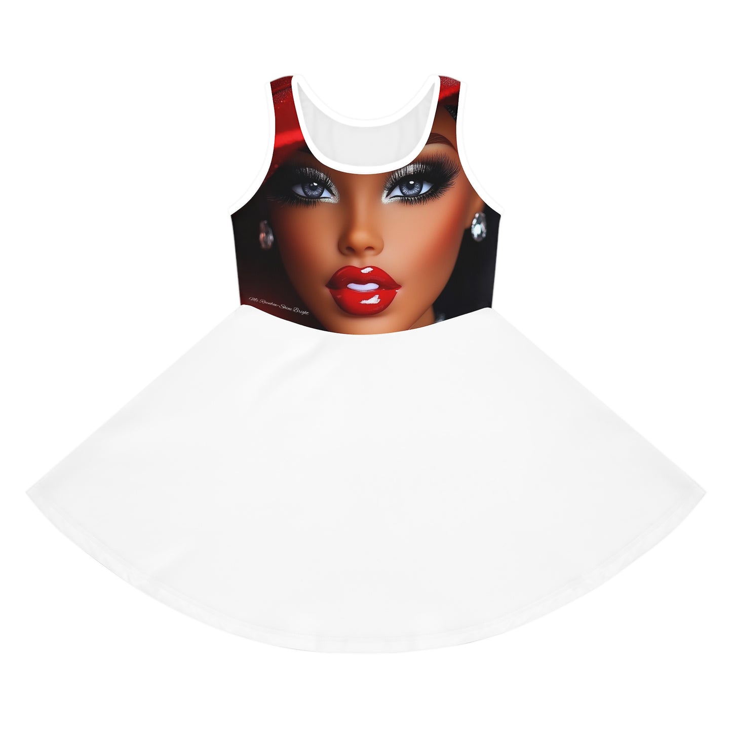 Girls' Stylish Sundress with Glamorous Ms Rainbow- Shine Bright Doll Design