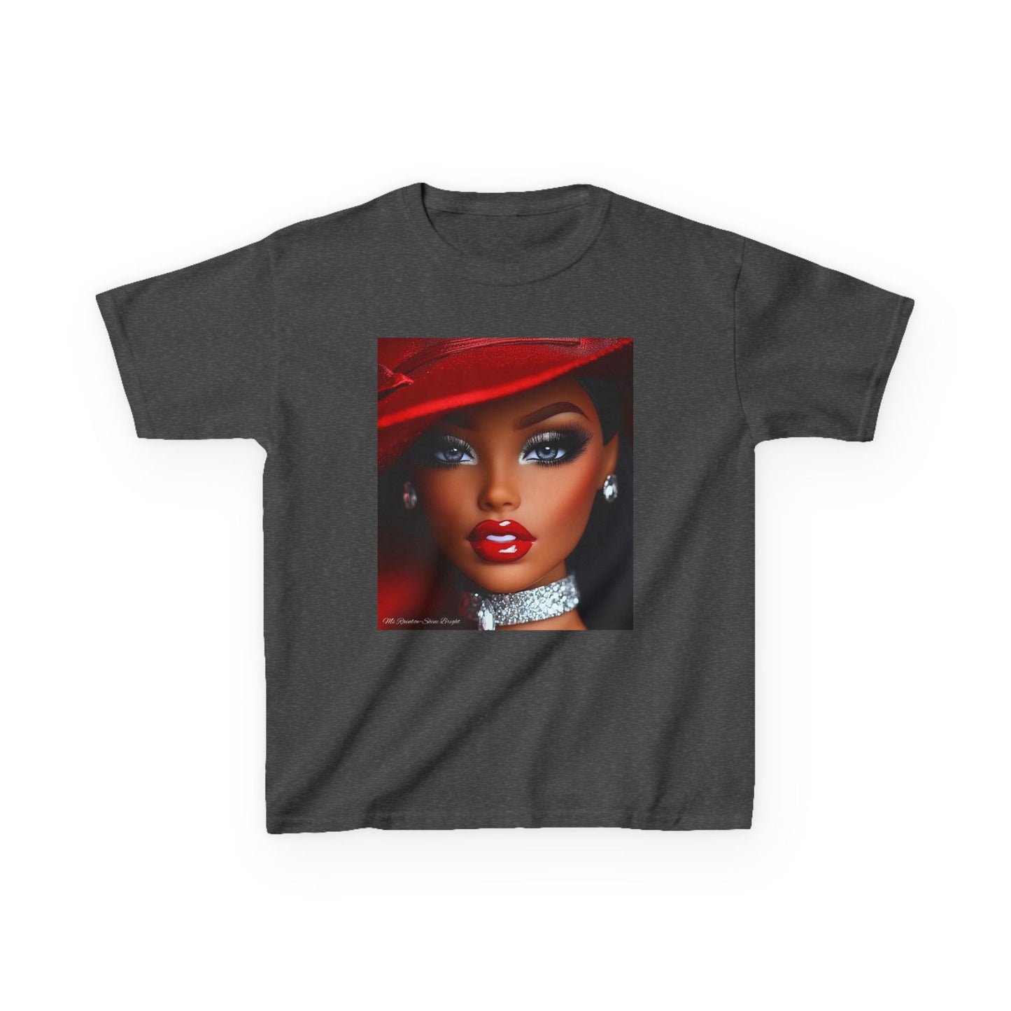 Fashionista Kids Tee with Ms Rainbow -Shine Bright Chic Doll Design