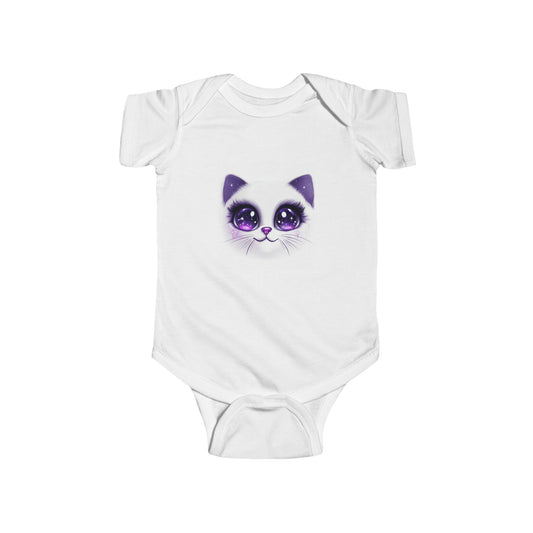 Purple Galaxy Kitty Infant Bodysuit