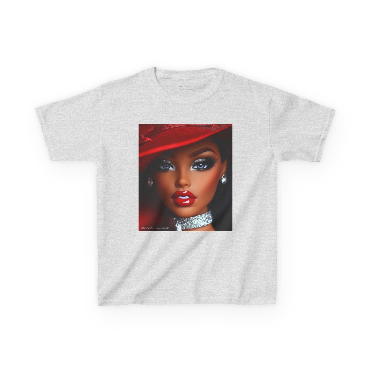 Fashionista Kids Tee with Ms Rainbow -Shine Bright Chic Doll Design