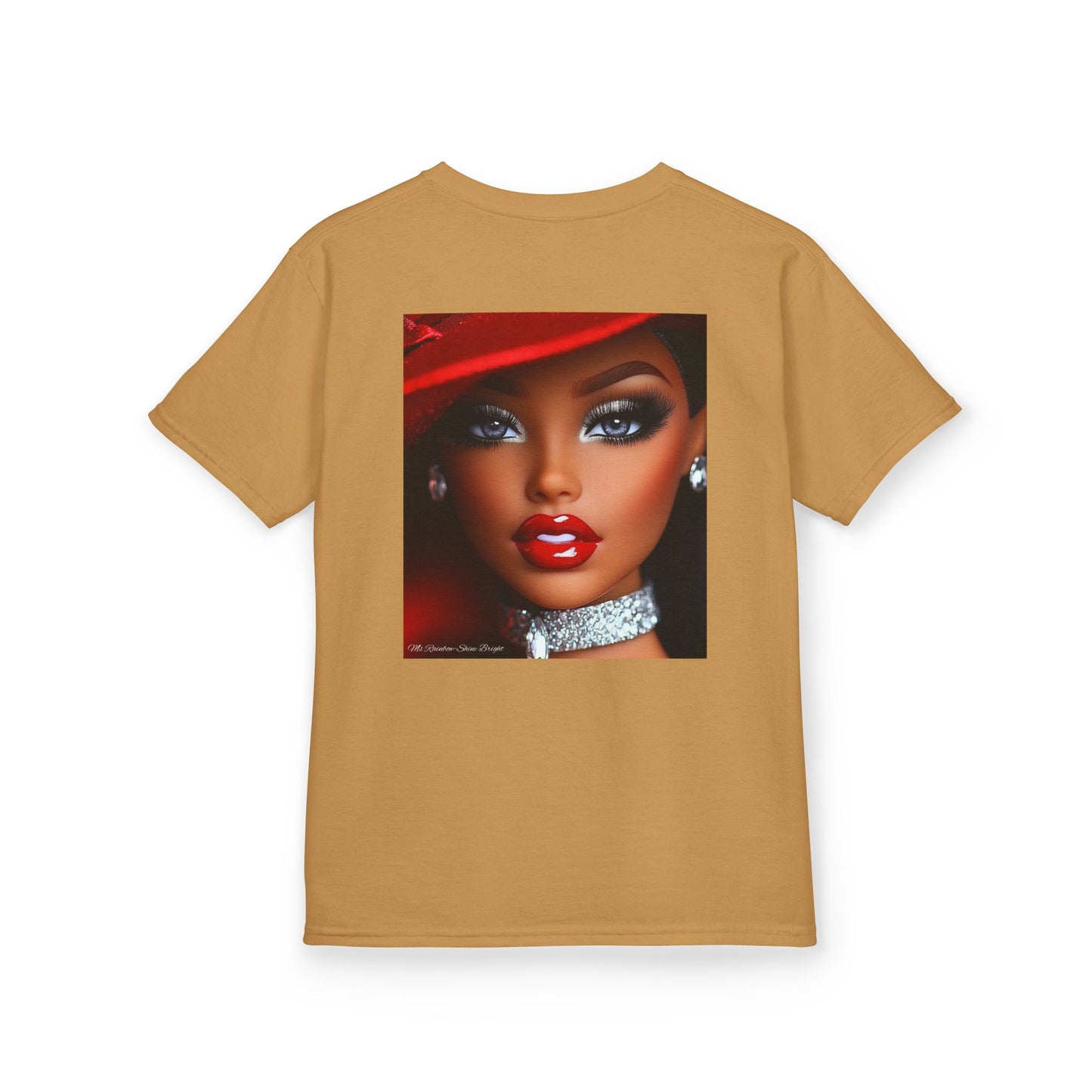 Fashionista Kids Tee with Ms Rainbow -Shine Bright Chic Doll Design