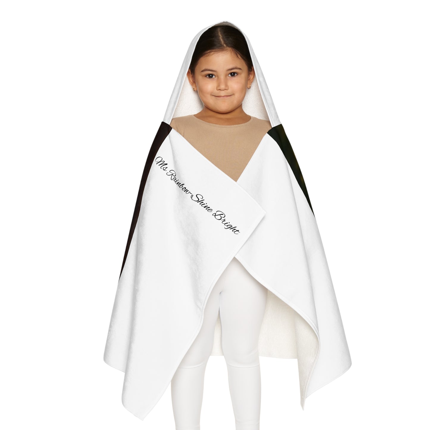 Ms Rainbow-Shine Bright Stylish Youth Hooded Towel - Perfect for Pool Days & Bath Time