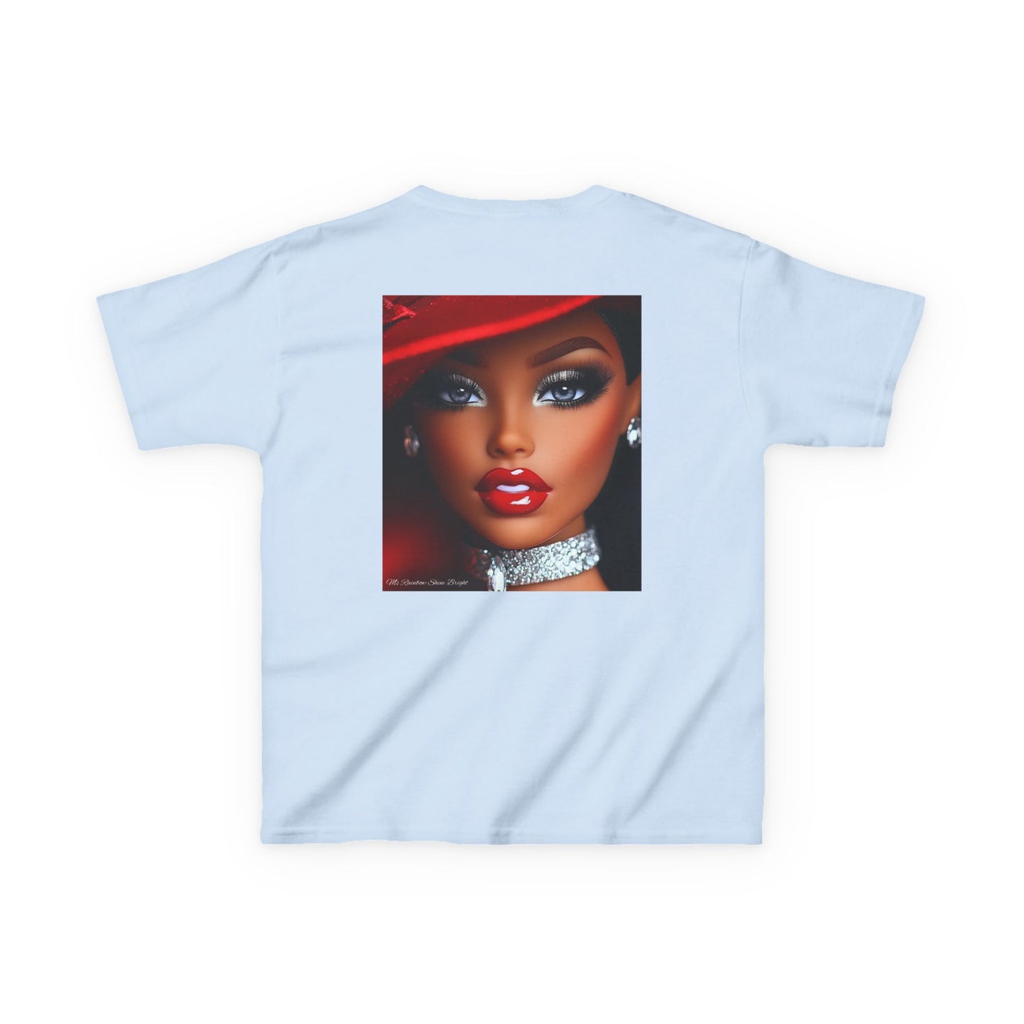 Fashionista Kids Tee with Ms Rainbow -Shine Bright Chic Doll Design