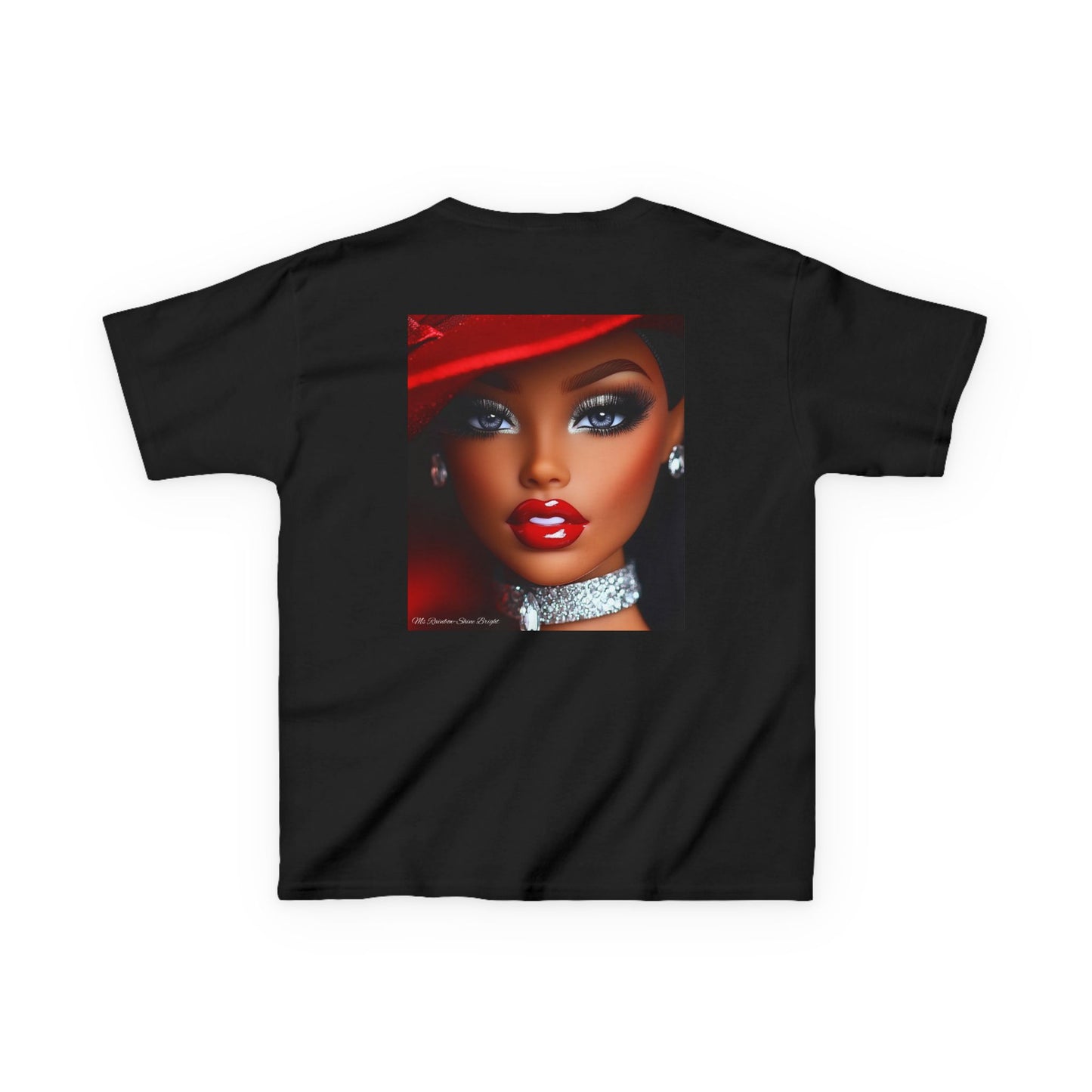 Fashionista Kids Tee with Ms Rainbow -Shine Bright Chic Doll Design