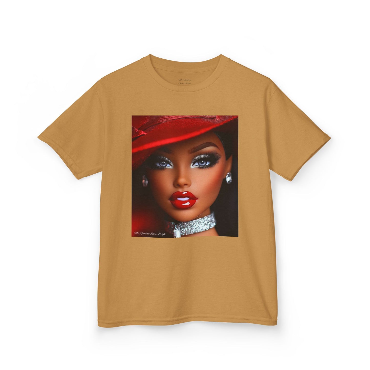 Fashionista Kids Tee with Ms Rainbow -Shine Bright Chic Doll Design