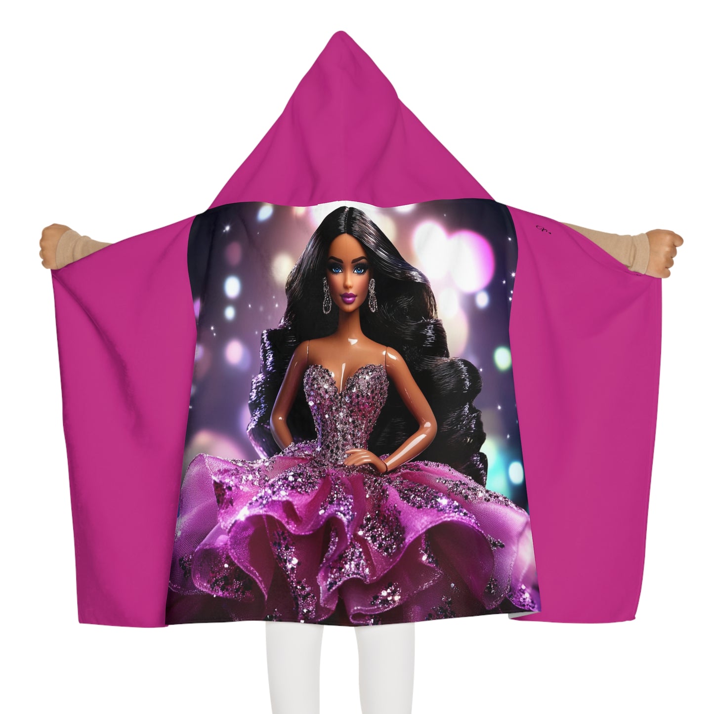 Sparkly Princess Youth Hooded Towel - Perfect for Bath, Pool & Spa