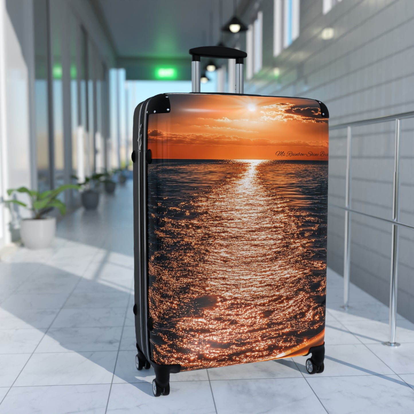 Sunset Reflection Suitcase – Perfect for Travel Enthusiasts & Beach Lovers