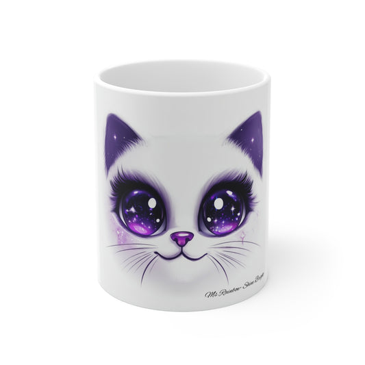 Purple Galaxy Cat Mug