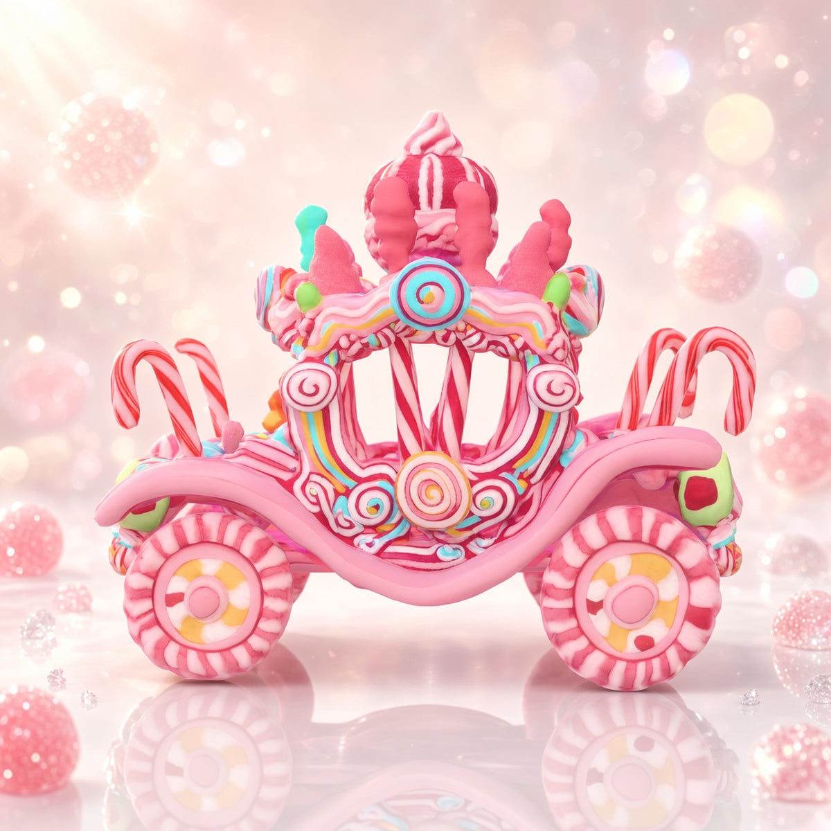 Candy Carriage – Low-Poly 3D Model (FBX)