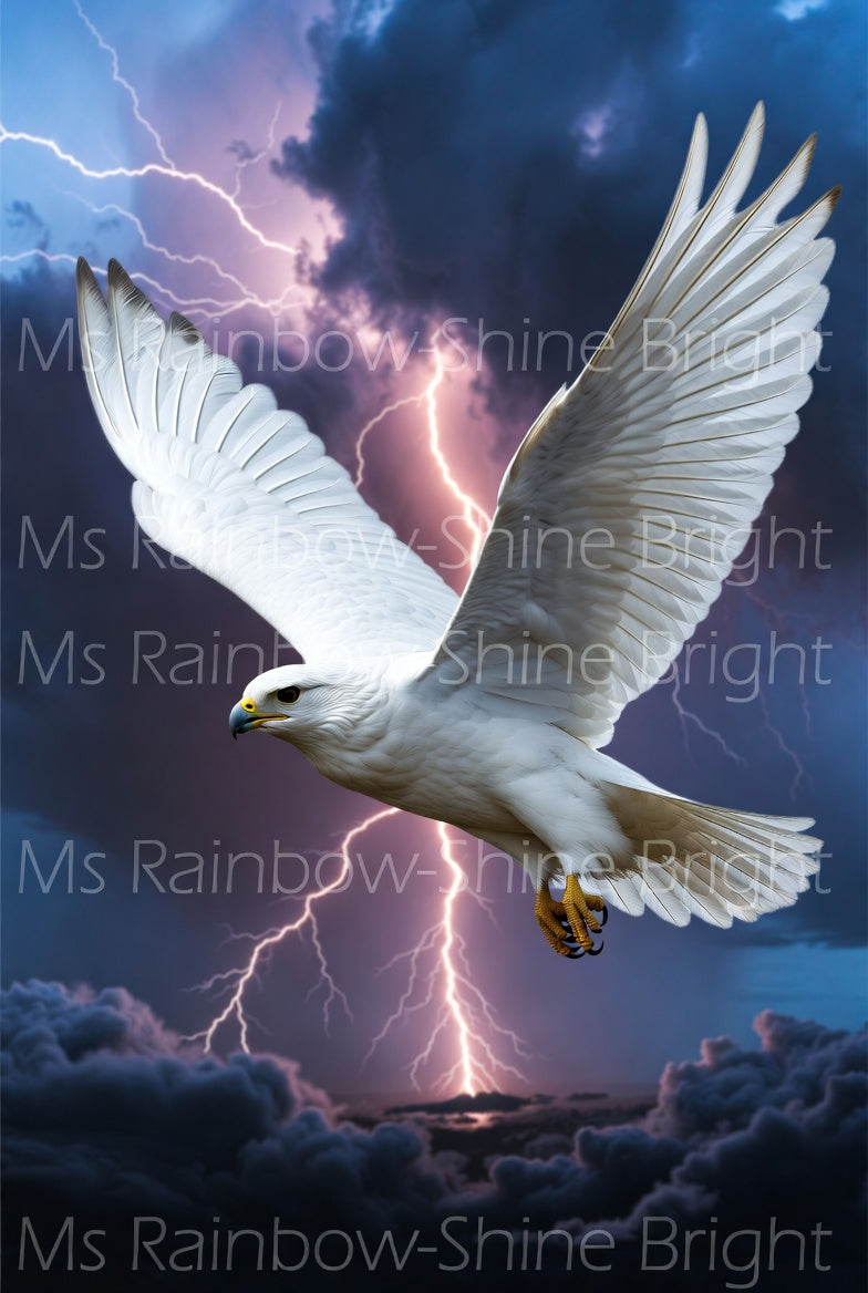 Majestic White Gyrfalcon - Digital Art Pack