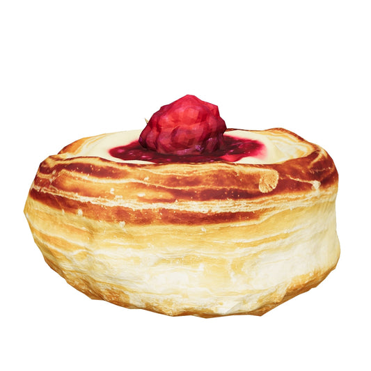 Low-Poly Cheese Danish Pastry - 3D Model