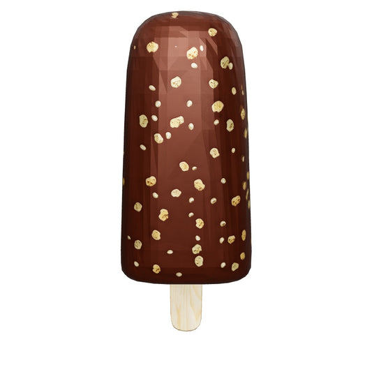 Chocolate Covered Nut Ice Cream Bar – Low-Poly 3D Model (FBX)