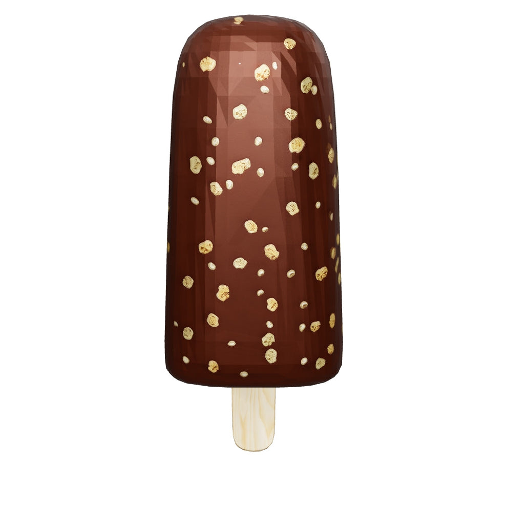 Chocolate Covered Nut Ice Cream Bar – Low-Poly 3D Model (FBX) – Ms ...